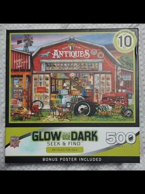 MP Glow in the Dark Seek & Find "Antiques For Sale" - 500 Piece Puzzle